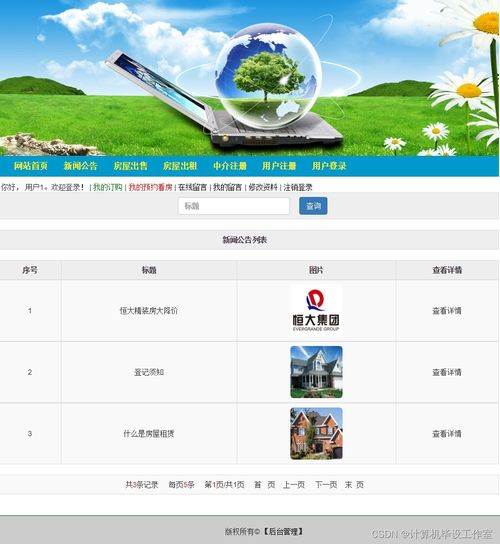 房屋租賃管理系統 含論文 java項目ssm框架開發javaweb